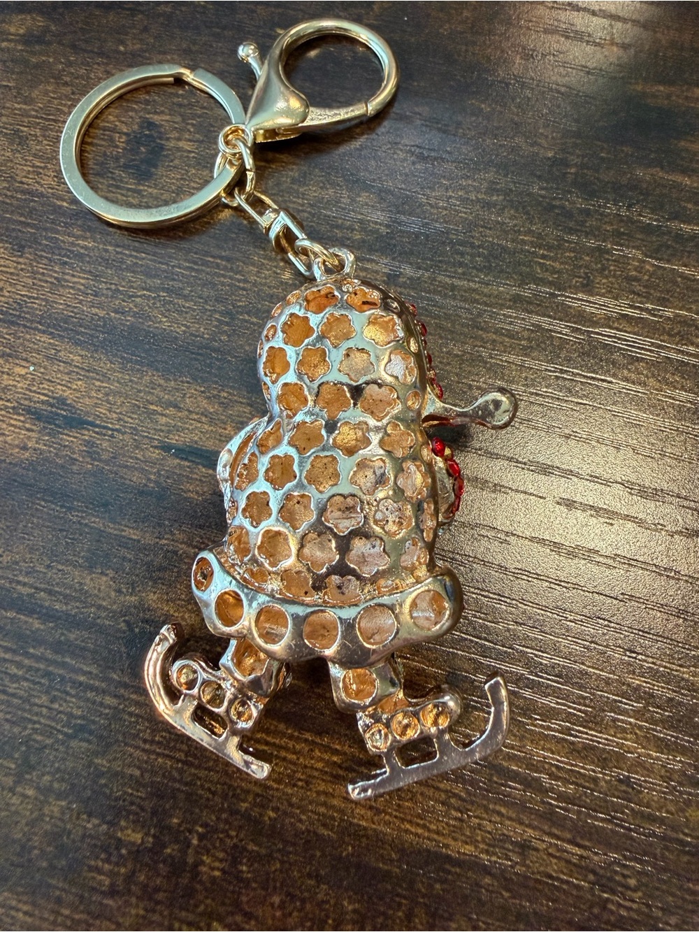 Festive Santa Crystal Bag Charm. NEW - Picture 3 of 4